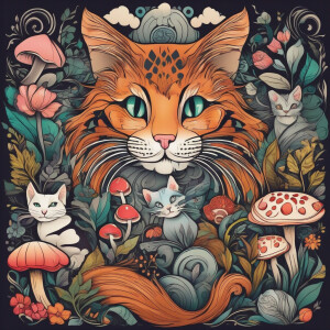 Design a full-sleeve tattoo for the left arm, inspired by "Alice...