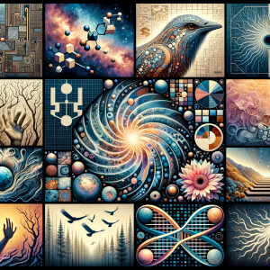 The golden ratio, Minimalist art Circuit, boards, circuitry, diagrams Cellular structures, DNA, circuit boards, colorful wires,  asian and Egyptian  graffiti, lie detector graphs, cardio, printout , branches infinity sign, cave, Art, handprints, distant birds flying, flowering vines, abstract gestural painting, dna, weather maps