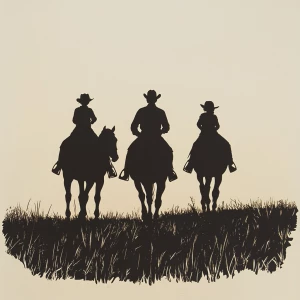 Design a silhouette depicting three successive family showing da...