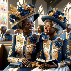 Adjust the 3-D realistic image to depict the African-American gr...