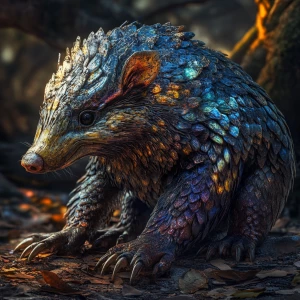 Radioactive Badger , body of a alligator, head of a badger , fe...