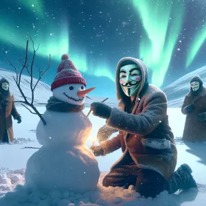 Create an amusing photorealistic image of a character dressed in...