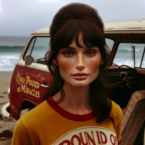 Create a very realistic color-film photograph from 1971 of a gor...