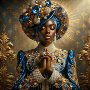 Create an illustration that embodies spirituality and a deep con...