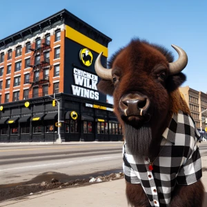 A Buffalo black and white plaid dress on a Buffalo going to Buff...