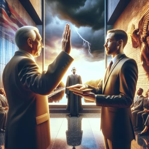 Trump gets sworn in by TikTok’s CEO Shou Chew in front of MLK me...