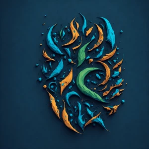 Create a modern, minimalistic icon that embodies the synergy bet...