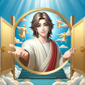 Create a 3-D Realistic image of a handsome  Jesus Christ He has...