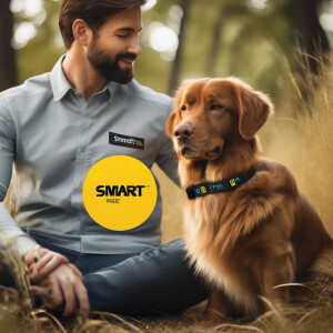 "Create a logo for a high-tech smart pet collar brand named Smar...
