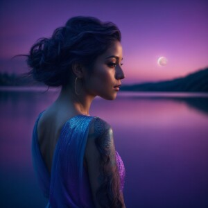 {Ultra-detailed photograph of a {woman with Pisces zodiac sign d...