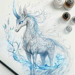 Illustrate the progressive transformation stages of a mythical c...