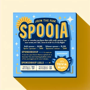 Colors should be blue and sunflower yellow. Keep it simple and o...