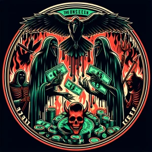 Design a circular digital art ,hyper realistic ,mascot logo type...