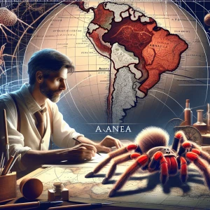 Create an image featuring a male archaeologist from america exam...