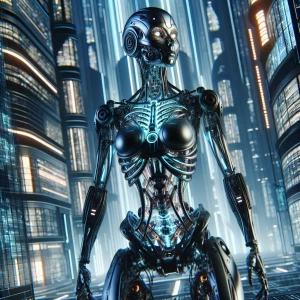 Petite but fierce cybernetic skeleton