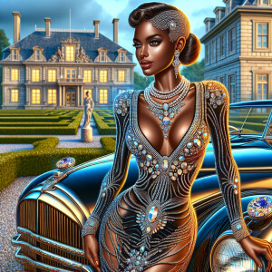 Create a vibrant, 3-D realistic illustration of an light skin, H...