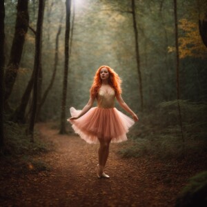 A photo realistic image. A trouble making light haired ginger fa...