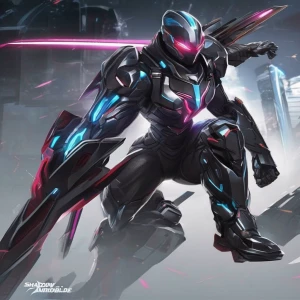 Concept sketch style "In a futuristic world, a ninja warrior cla...