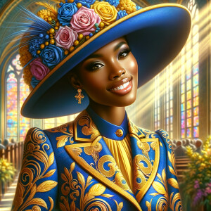 create a realistic airbrushed illustration of an African America...