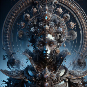 In a mystical realm where ancient powers reign, a beautiful warr...
