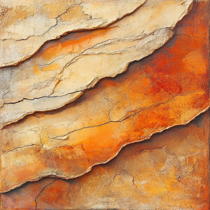 Create an image of a textured sandstone, highlighting the warm o...