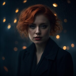 Create a series of photorealistic images featuring a woman with...