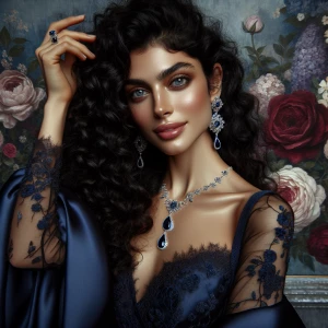 A captivating full-body shot of an exceptionally beautiful woman...