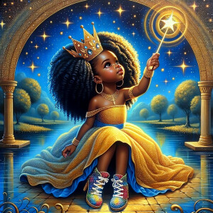 Revise the high-resolution, glossy oil painting in the style of...