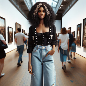 A closeup full body image view highly detailed, realistic fashio...