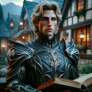 Caranthir-Ar-Fieniel from the Witcher. Black eldritch armor. Pal...