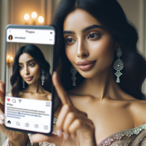 Create a realistic Indian woman with light skin for use as an In...