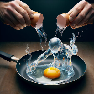 A hyper-realistic, ultra-detailed image depicting a surreal scen...