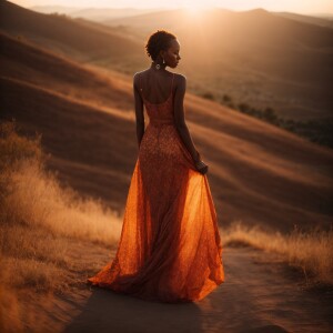 beautiful slender Ethiopian girl, 25 years old, wearing a sheer...