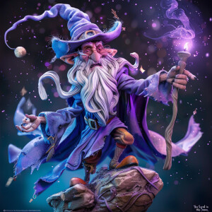 Photorealistic image, the crazy hag from the sword in the stone