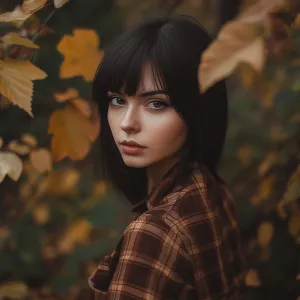 Capture the elegance of a fair-skinned, petite, slim woman with...