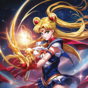 Sailor moon fighting off evil sexy enemy