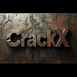 logo text of "CrackX"