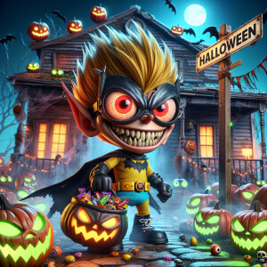 dark art image of bart simpson from the simpsons,tattered and to...