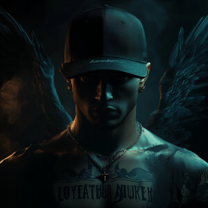 24k cinematic photo of a winged light tan skin man with short br...