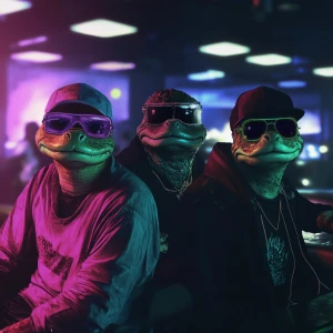 PEPE meme,Ignignokt and Err chilling at the club, GTA style
