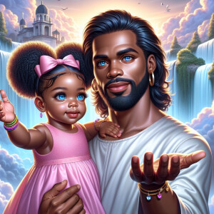 Create a 3D realistic artwork featuring the phrase 'Jesus Saves'...