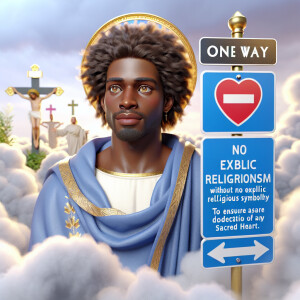 Create a 3-D realistic image of Jesus as an light skin African-A...