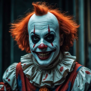Create an image of Art the Clown, the sinister mime-like charact...