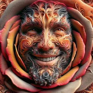 A 3D, 8K UHD motion graphic of a photorealistic, smiling human f...