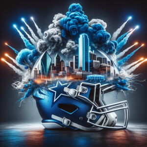 Prompt: Smoking NFL Helmets 

A hyper realistic picture of the c...