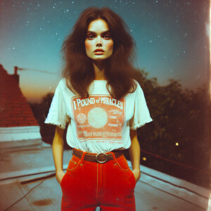 Generate a faded color film photograph from the early seventies...