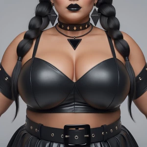 Create a very curvy and very busty woman of Ashkenazi, German, F...