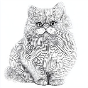 Generate a coloring book-style image in hyper realistic style fe...