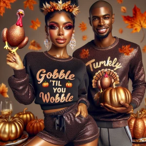 An elegant African American couple engaged in a playful, lighthe...