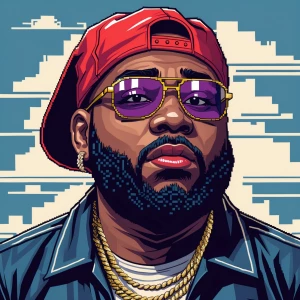 ,nigga, pixel style art